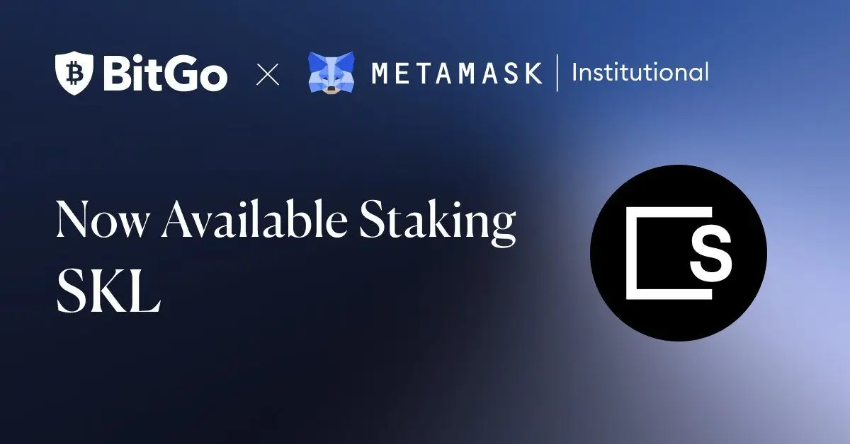 Staking $SKL is now available from BitGo X MetaMask Institutional | SKALE
