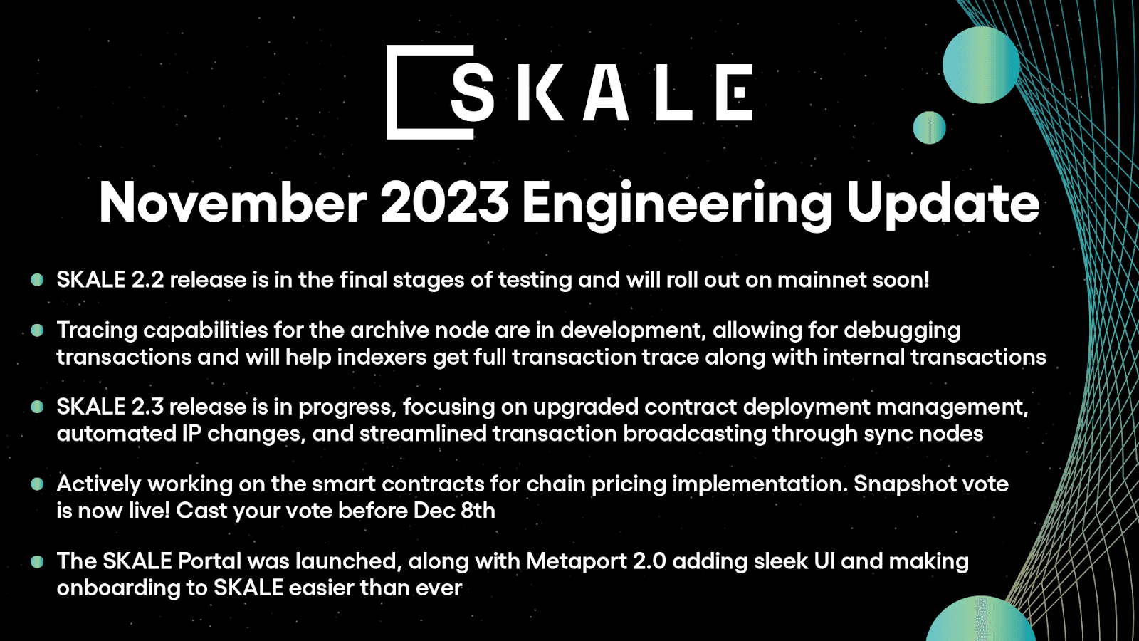 SKALE November Engineering Update