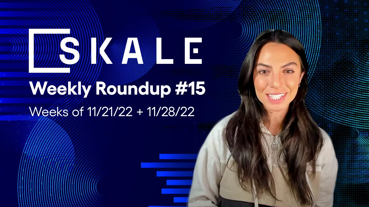 SKALE Weekly Roundup #15: Weeks of 11/21/22 & 11/28/22 | SKALE
