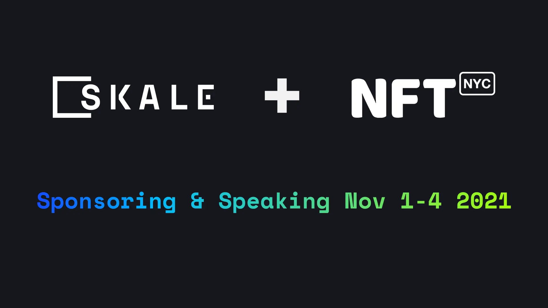SKALE @ NFT.NYC November 1-4 | SKALE