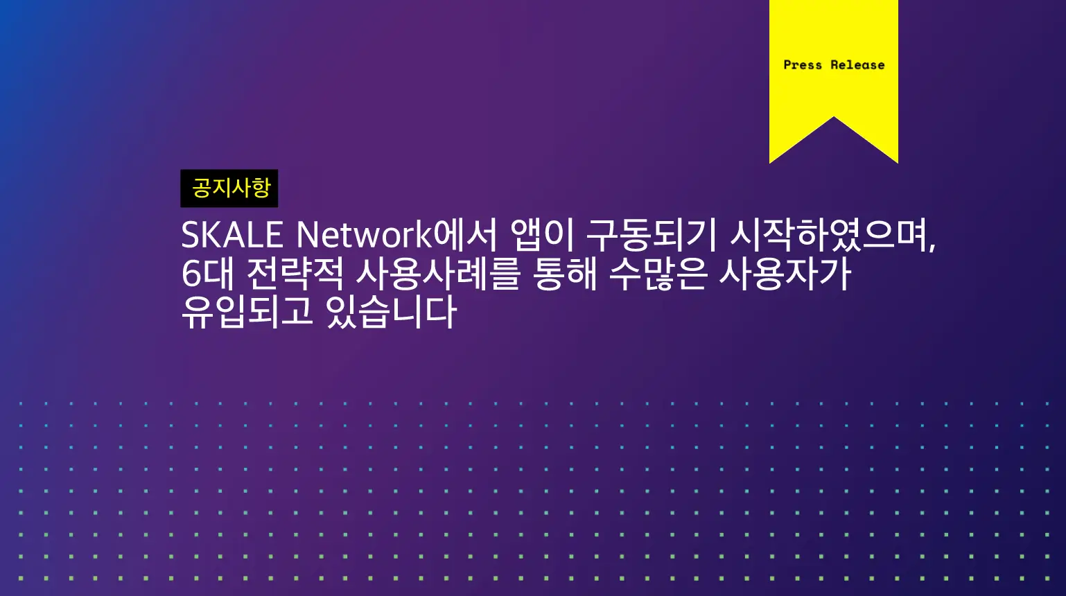 SKALE Network에서 앱이 구동되기 시작하였으며, 6대 전략적 사용사례를 통해 수많은 사용자가 유입되고 있습니다 | SKALE