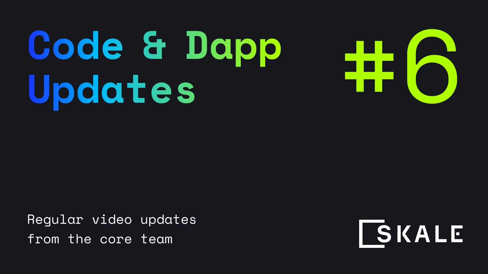 Code & Dapp Update #6 - NFTs on the SKALE <> Ethereum Bridge | SKALE