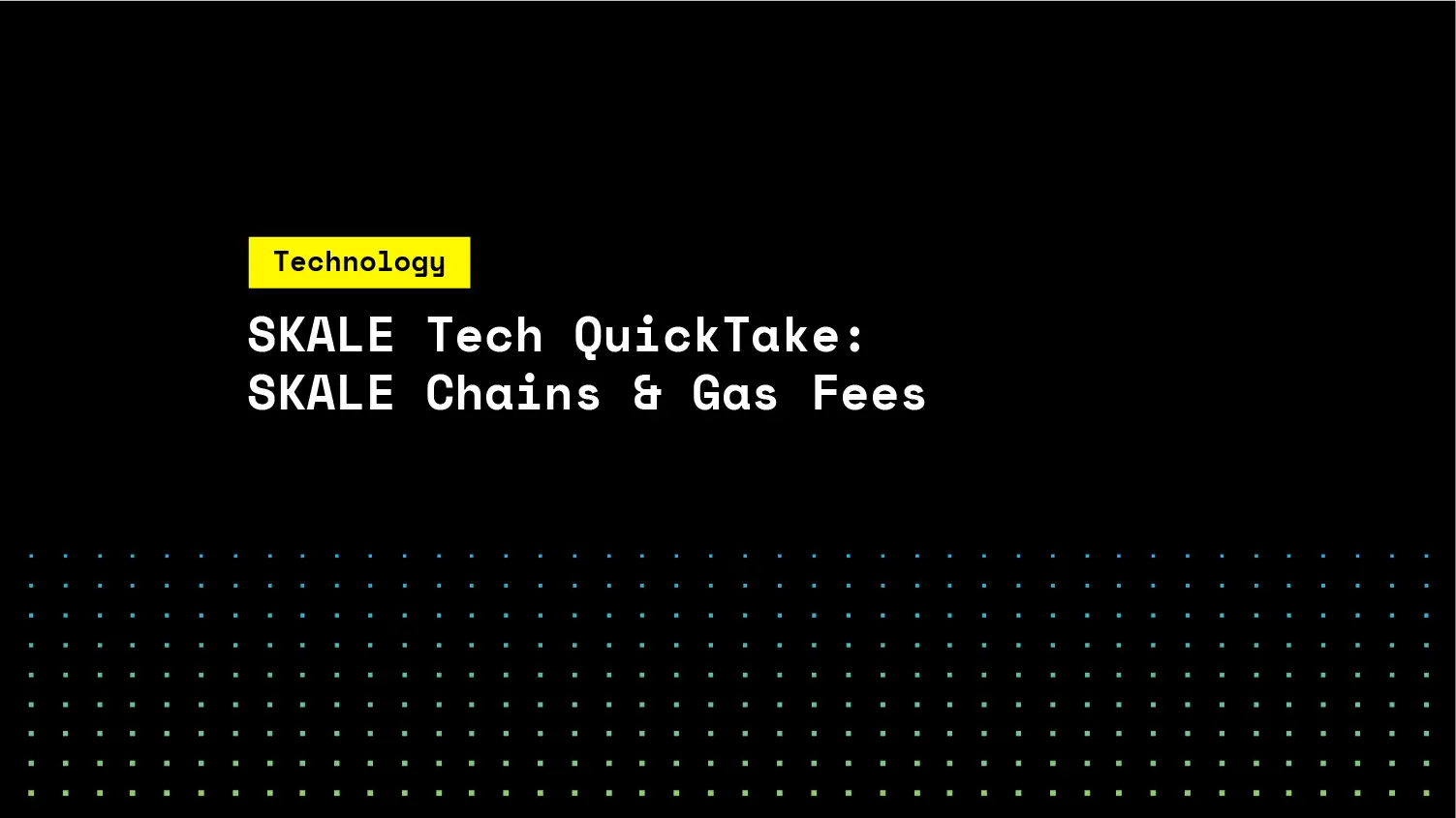SKALE Network Offers Zero Gas Fees | SKALE