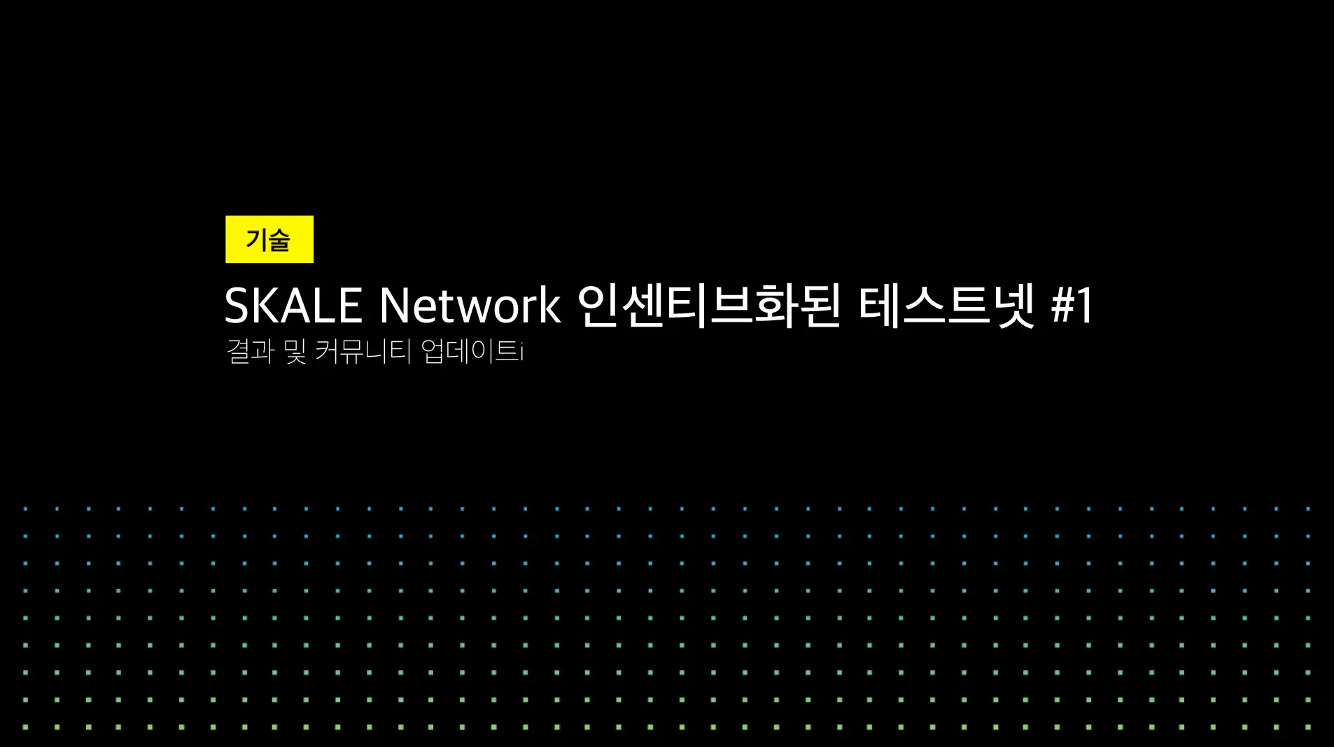 SKALE 인센티브화된 테스트넷 #1 - 결과 및 커뮤니티 업데이트 | SKALE